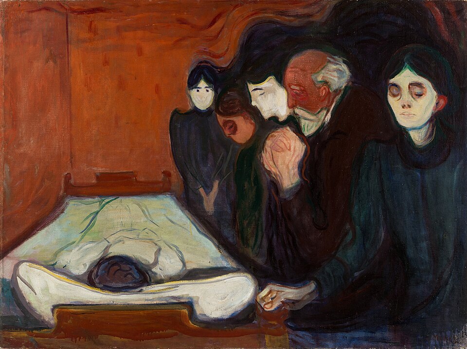 Edvard Munch At the Deathbed - Hand Painted Oil Painting