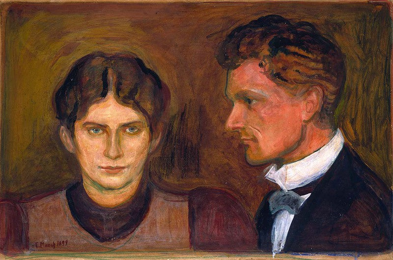 Edvard Munch Harald Norregaard with His Wife - Hand Painted Oil Painting