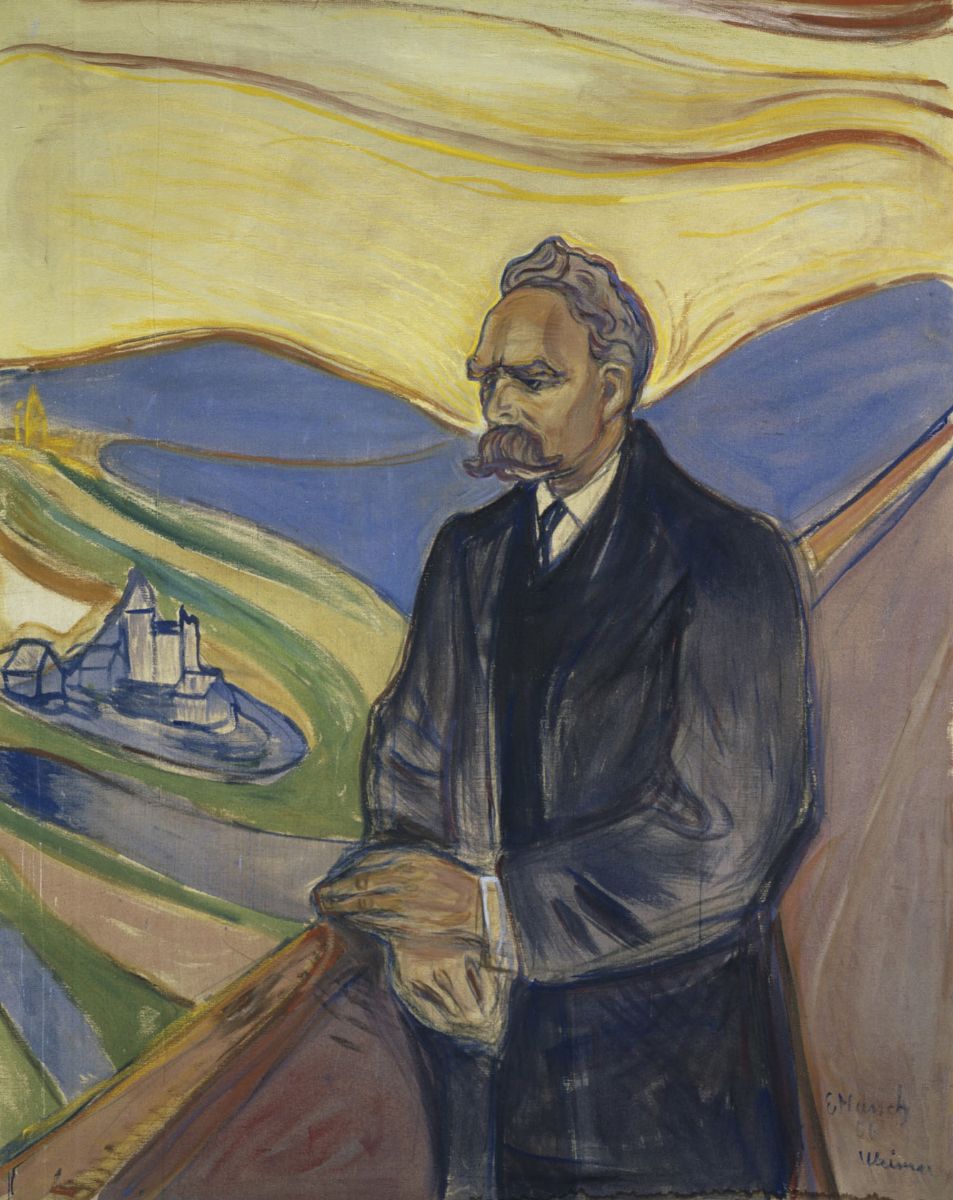 Edvard Munch Portrait of Friedrich Nietzsche - Hand Painted Oil Painting