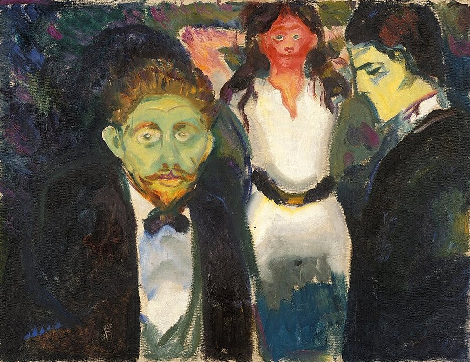 Edvard Munch Jealousy - Hand Painted Oil Painting