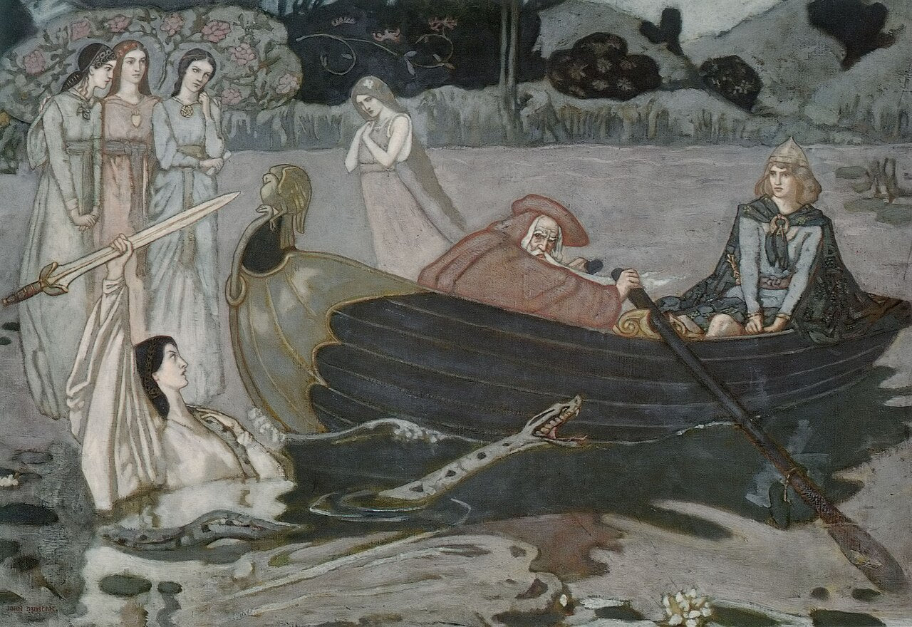John Duncan The Taking of Excalibur - Hand Painted Oil Painting