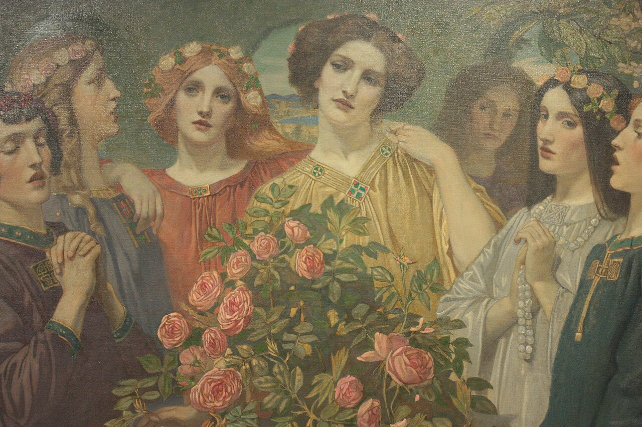 John Duncan Detail from Hymn to the Rose - Hand Painted Oil Painting