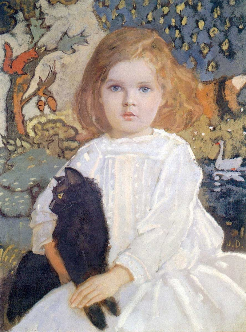 John Duncan Portrait of the Artist's Daughter, Vivian  - Hand Painted Oil Painting