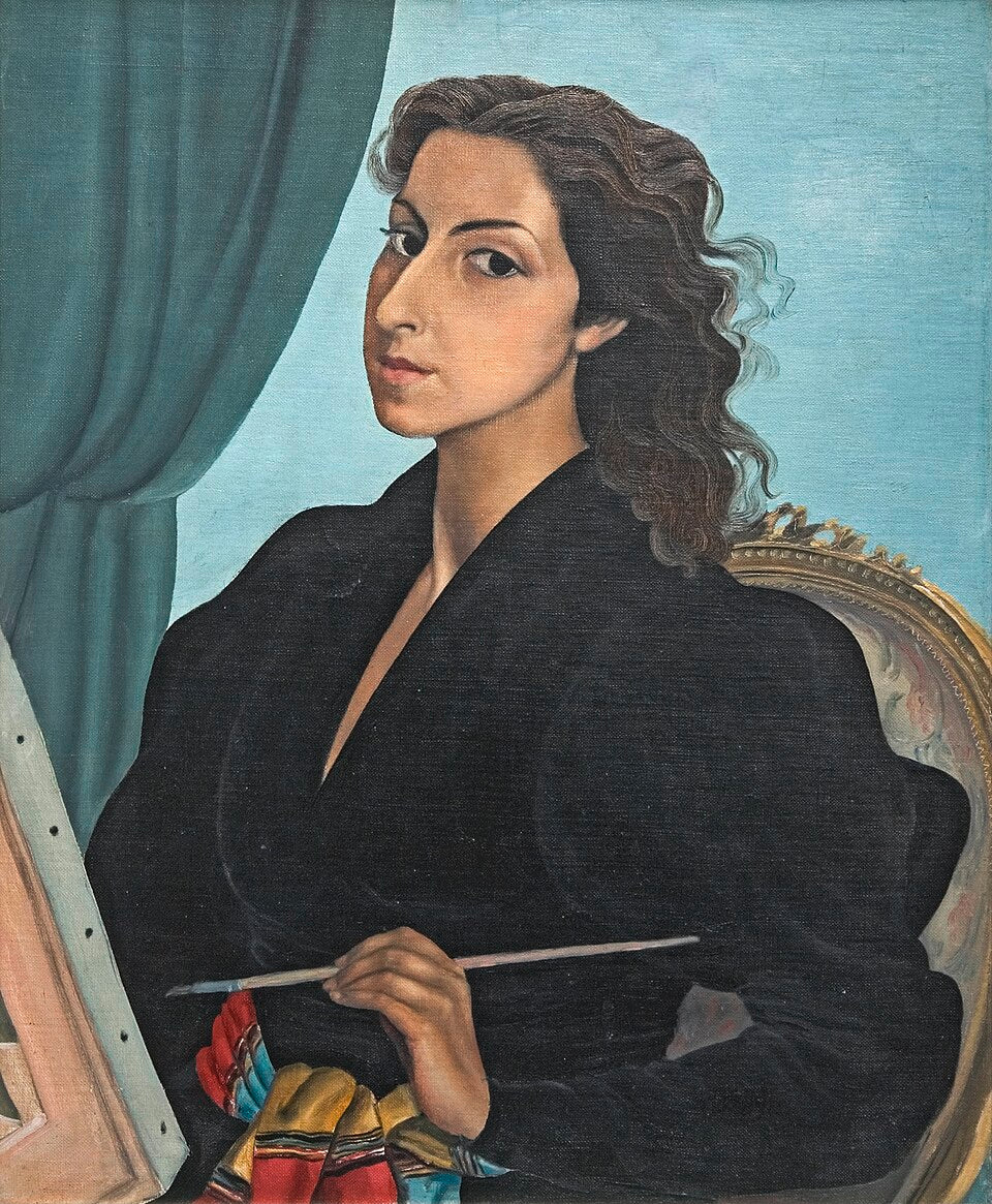 Milena Pavlovic-Barili Self-Portrait - Hand Painted Oil Painting