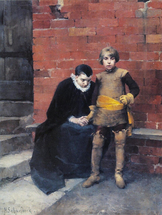 Helene Schjerfbeck At the Door of Linkoping Jail - Hand Painted Oil Painting
