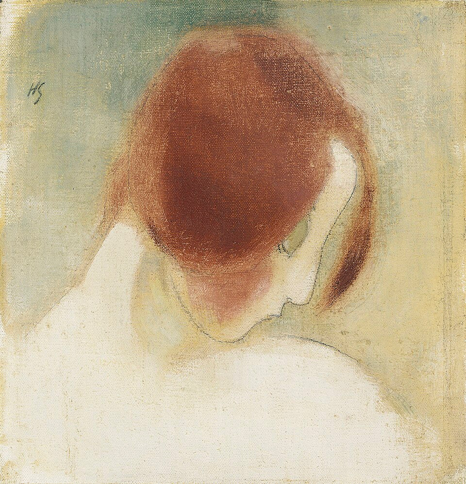 Helene Schjerfbeck The Red-Haired Girl II - Hand Painted Oil Painting