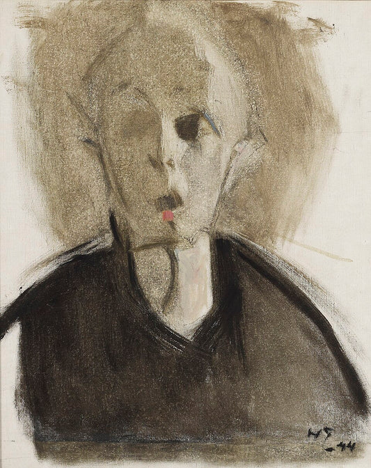 Helene Schjerfbeck Self-Portrait With Red Spot - Hand Painted Oil Painting