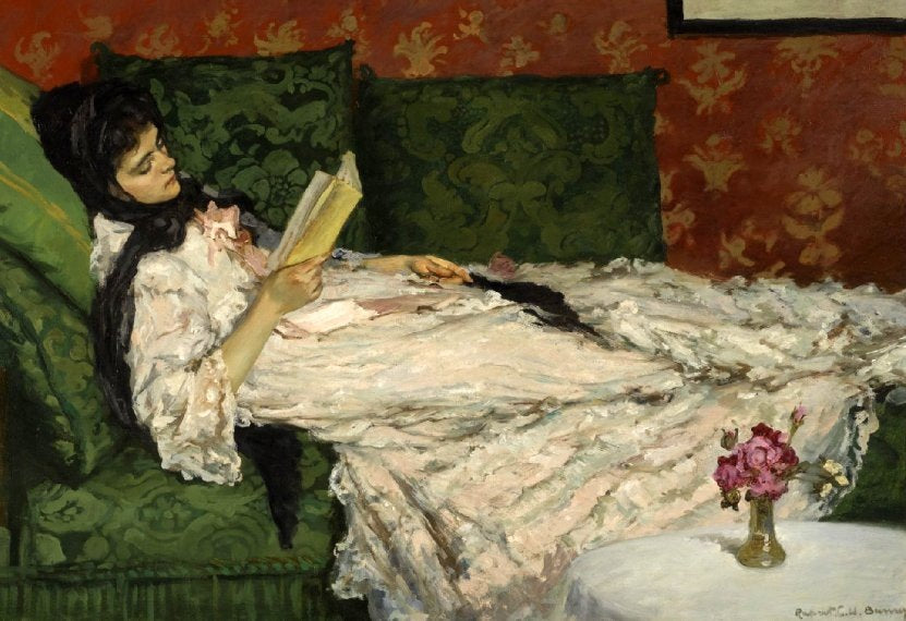 Rupert Bunny Jeanne Reading - Hand Painted Oil Painting