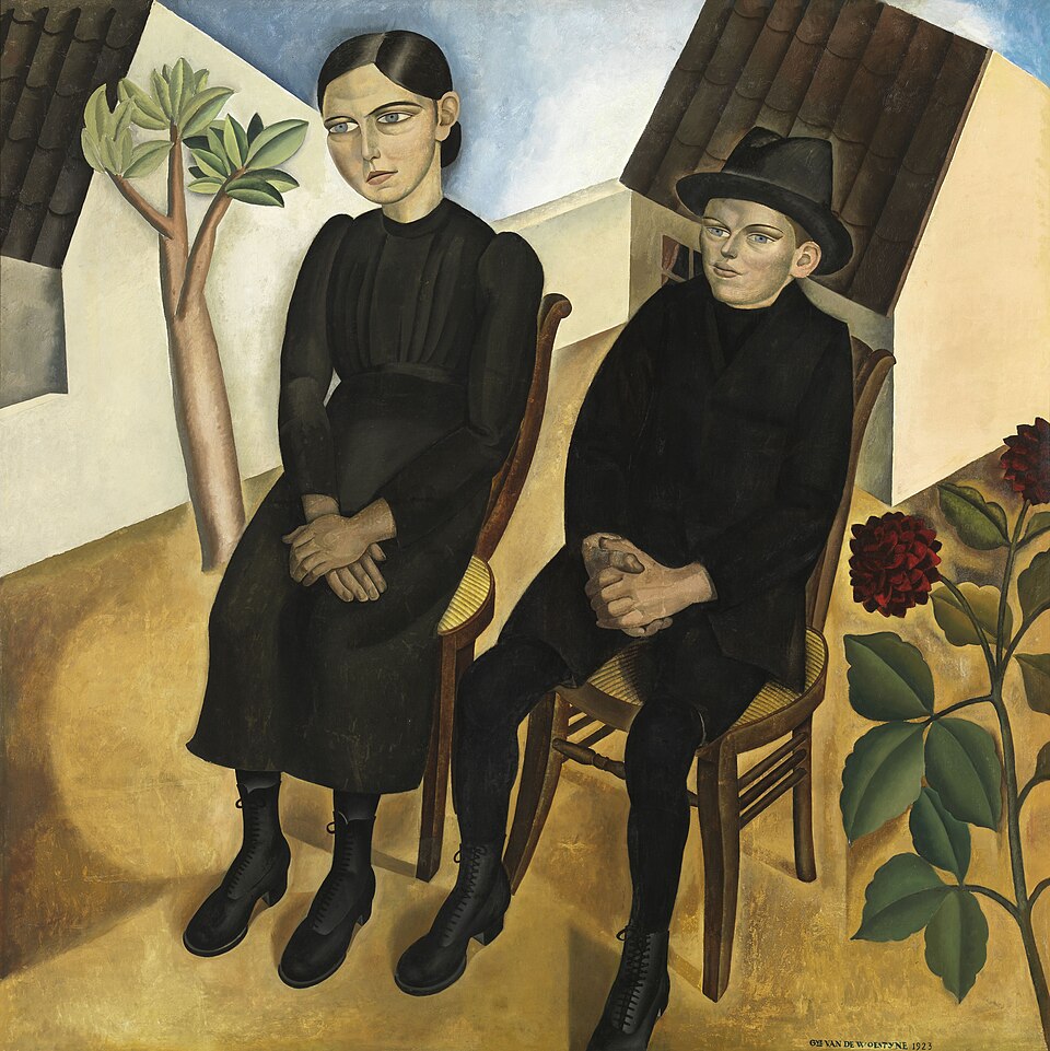Gustave Van de Woestijne Gaston and His Sister - Hand Painted Oil Painting