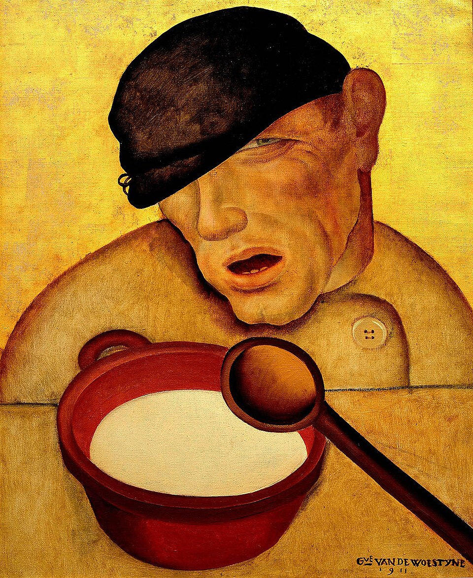 Gustave Van de Woestijne The Porridge Eater - Hand Painted Oil Painting