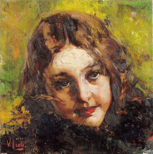 Vincenzo Irolli Girl - Hand Painted Oil Painting