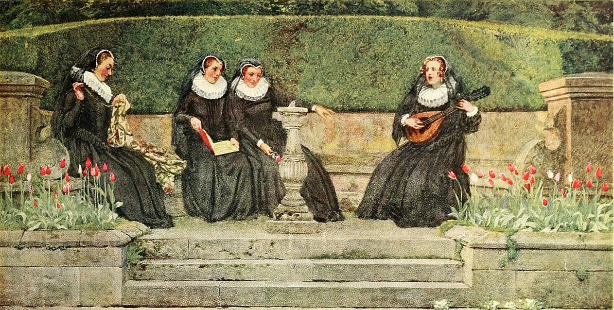 Eleanor Fortescue-Brickdale Yestreen Queen Mary had four Maries, This night she'll hae but three - Hand Painted Oil Painting