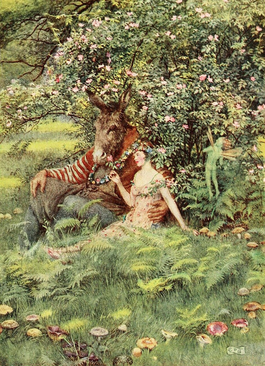 Eleanor Fortescue-Brickdale Bottom and Titania - Hand Painted Oil Painting