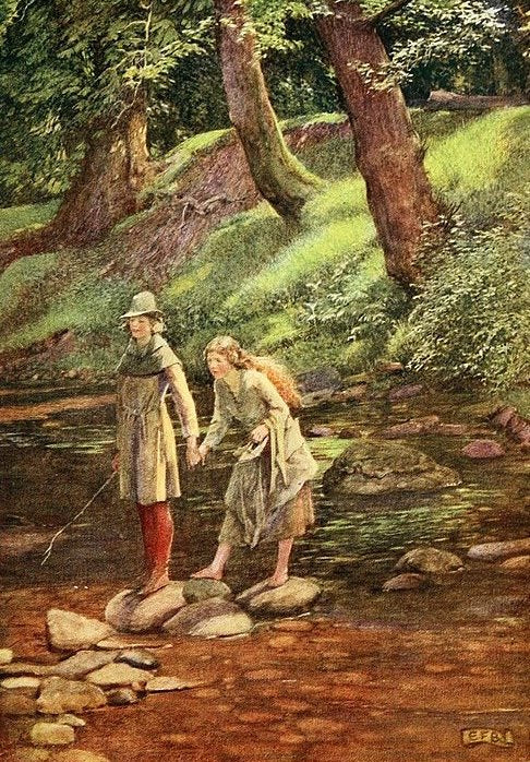 Eleanor Fortescue-Brickdale Rosalind and Celia - Hand Painted Oil Painting