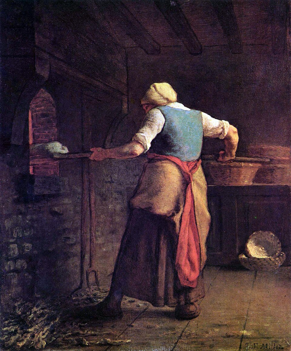 Jean-Francois Millet Woman Baking Bread - Hand Painted Oil Painting
