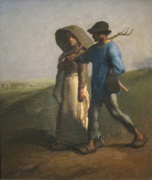Jean-Francois Millet Going to Work - Hand Painted Oil Painting