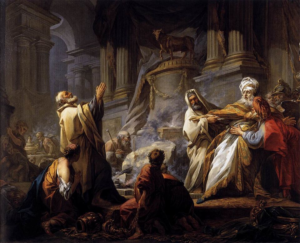 Jean-Honore Fragonard Jeroboam Offering Sacrifice to Idols - Hand Painted Oil Painting