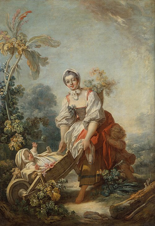 Jean-Honore Fragonard The Joys of Motherhood - Hand Painted Oil Painting