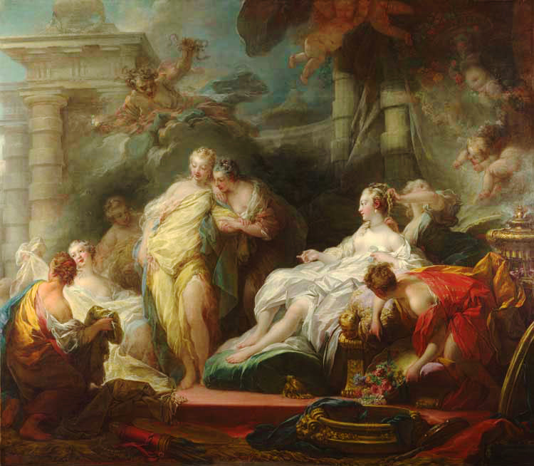 Jean-Honore Fragonard Psyche Showing Her Sisters Her Gifts from Cupid - Hand Painted Oil Painting