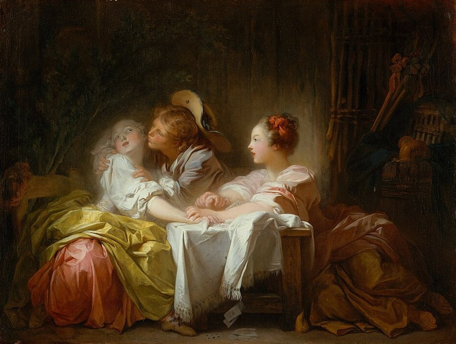 Jean-Honore Fragonard The Stolen Kiss - Hand Painted Oil Painting