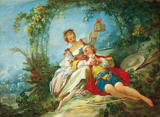 Jean-Honore Fragonard Happy Lovers - Hand Painted Oil Painting