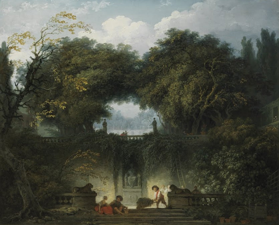 Jean-Honore Fragonard The Little Park - Hand Painted Oil Painting