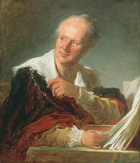 Jean-Honore Fragonard Portrait of a Man, Denis Diderot - Hand Painted Oil Painting