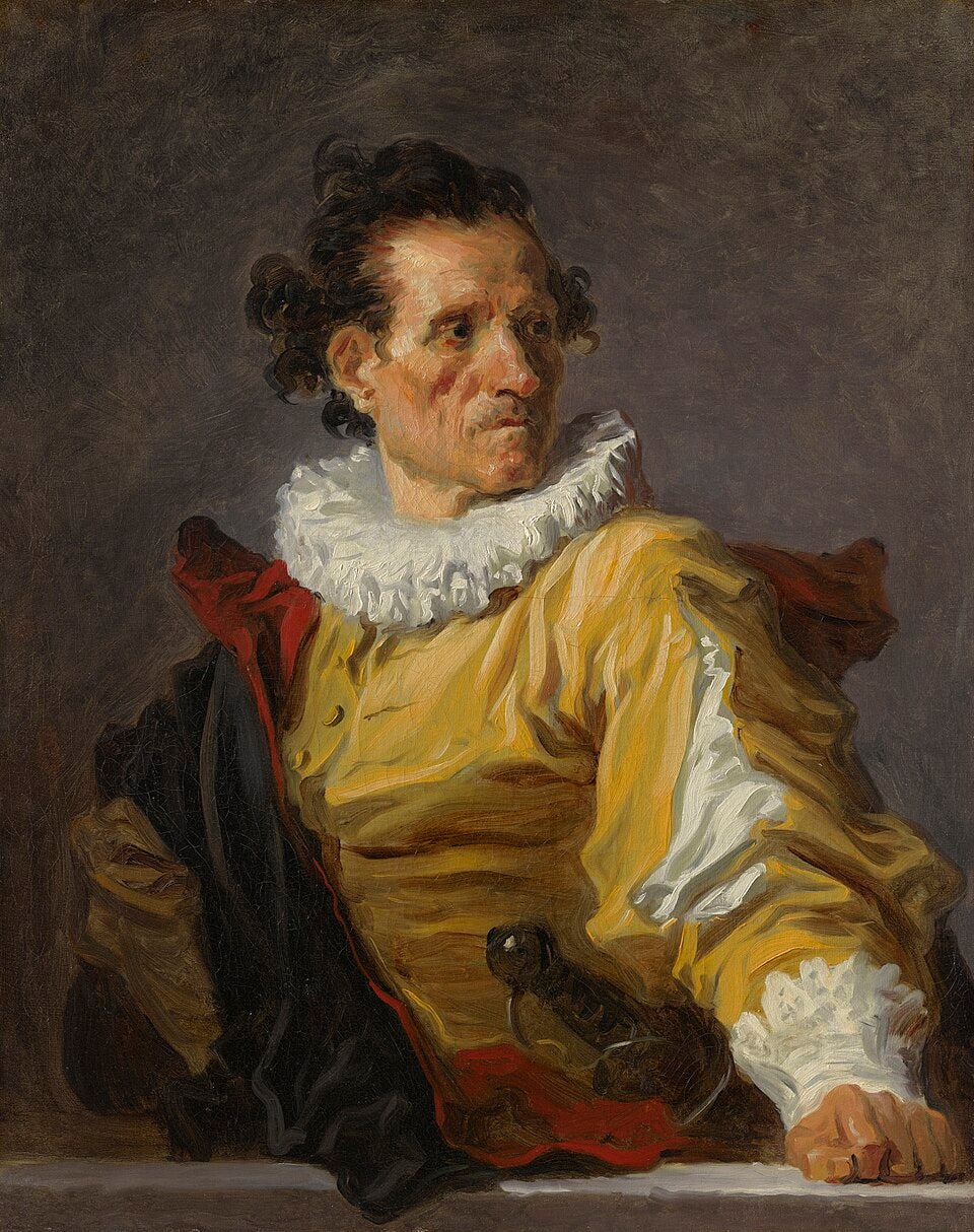 Jean-Honore Fragonard Portrait of a Man - The Warrior - Hand Painted Oil Painting