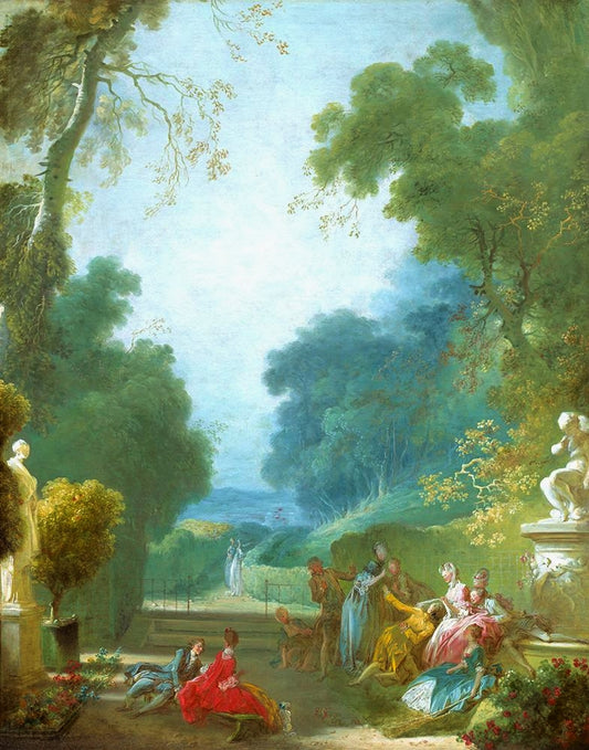Jean-Honore Fragonard A Game of Hot Cockles - Hand Painted Oil Painting