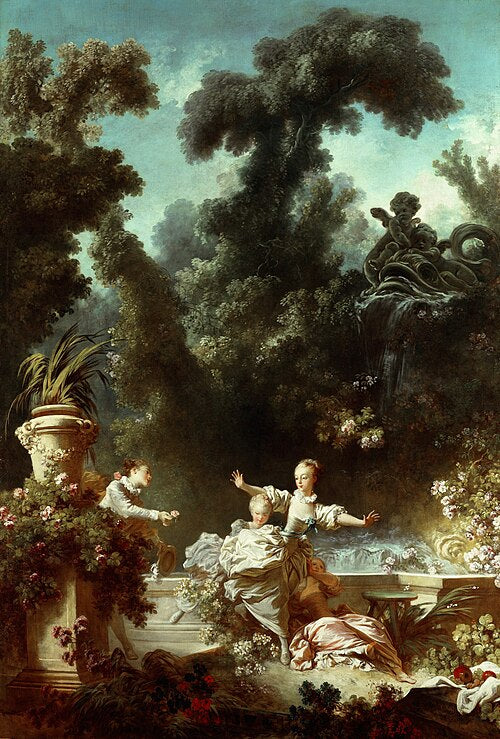 Jean-Honore Fragonard The Pursuit - Hand Painted Oil Painting