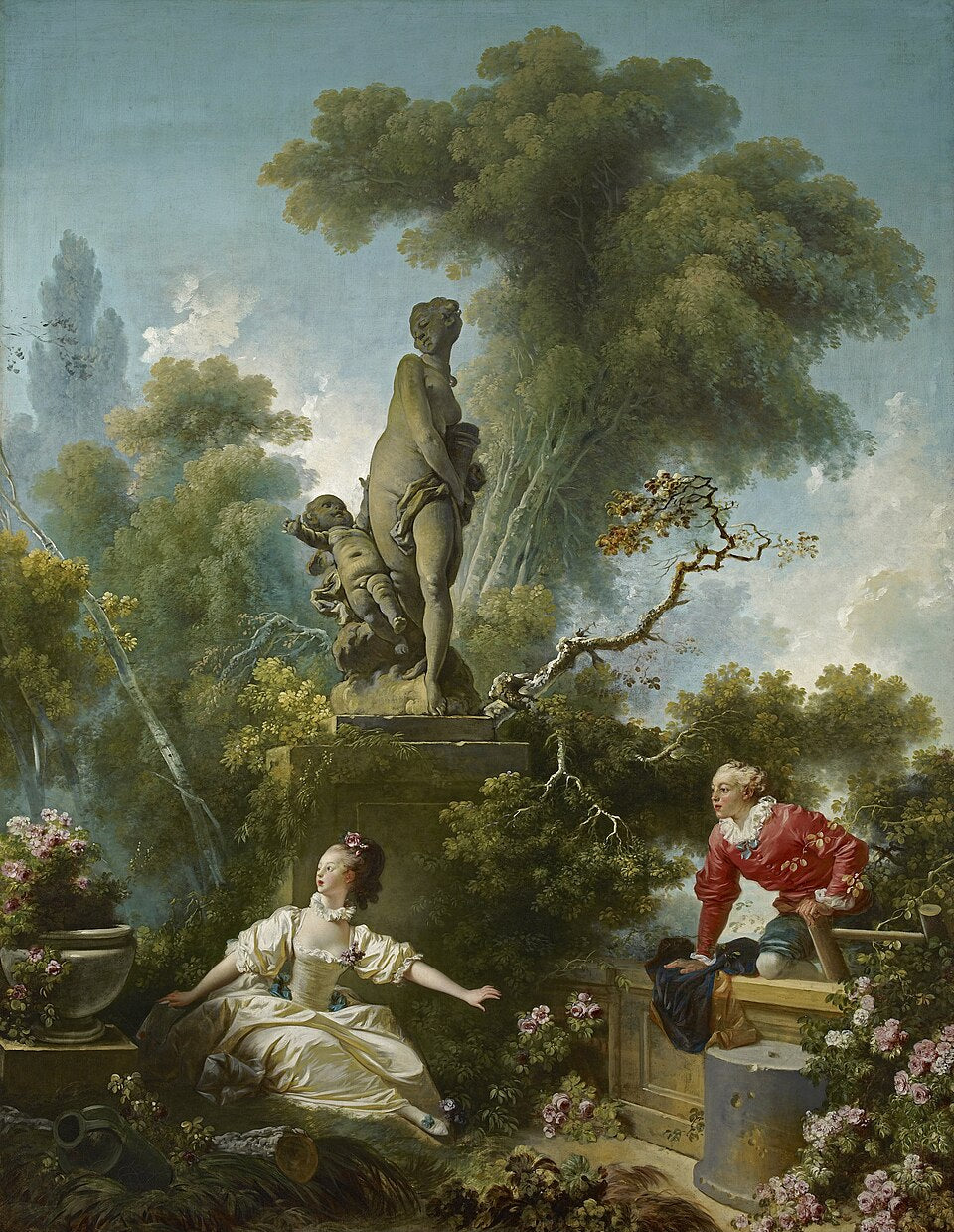 Jean-Honore Fragonard The Meeting - Hand Painted Oil Painting