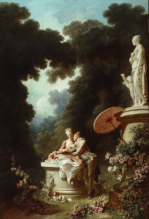 Jean-Honore Fragonard Love Letters - Hand Painted Oil Painting