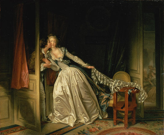 Jean-Honore Fragonard  The Stolen Kiss - Hand Painted Oil Painting