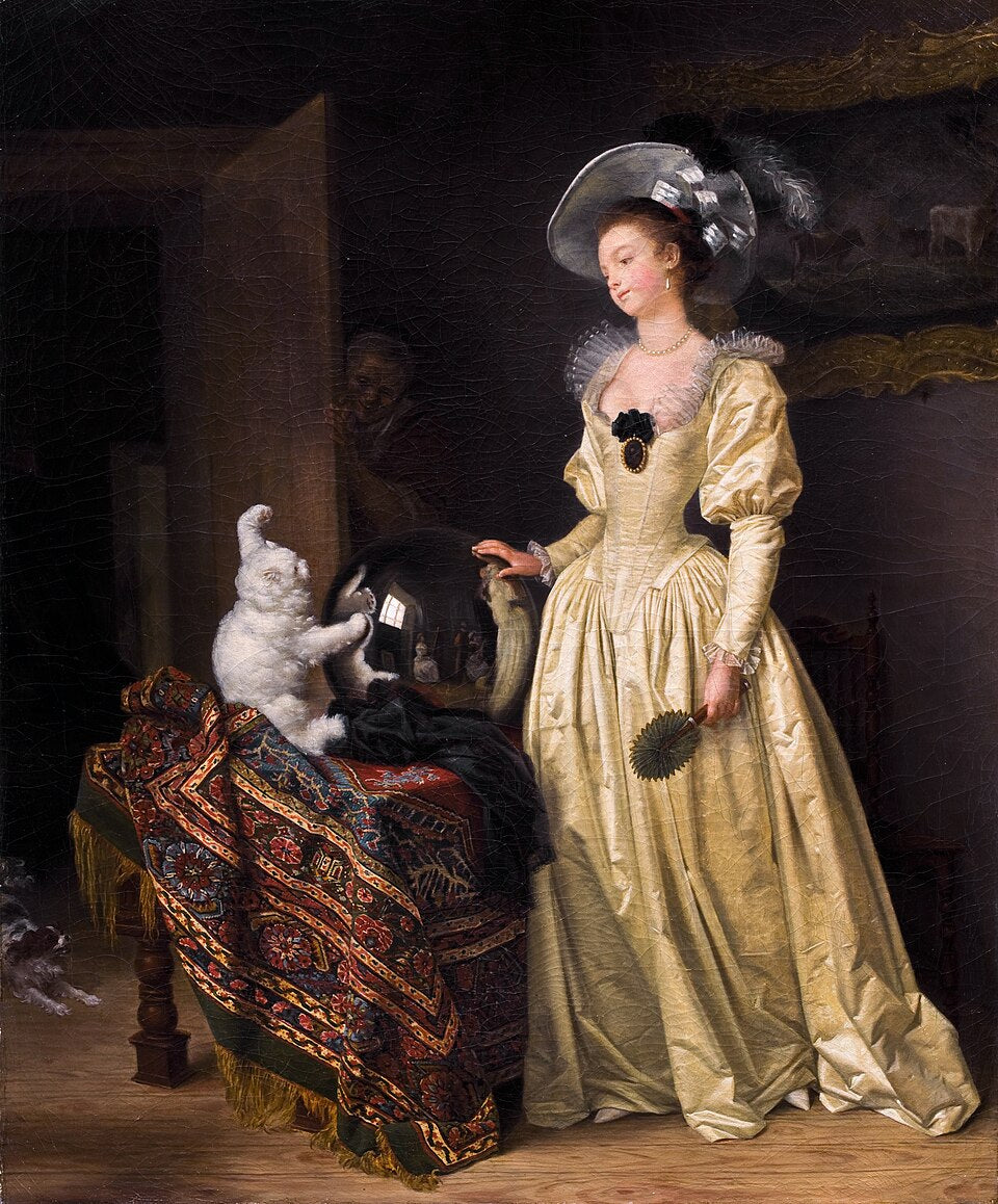 Jean-Honore Fragonard The Angora Cat - Hand Painted Oil Painting