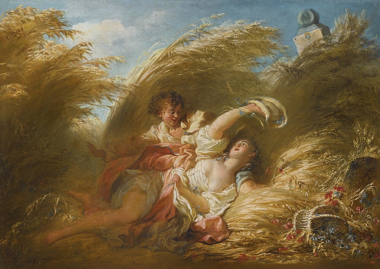 Jean-Honore Fragonard In the Wheat - Hand Painted Oil Painting