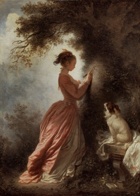 Jean-Honore Fragonard The Souvenir - Hand Painted Oil Painting