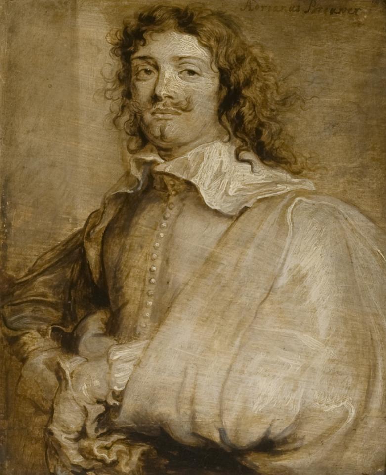 Anthony van Dyck Portrait of Adriaen Brouwer - Hand Painted Oil Painting