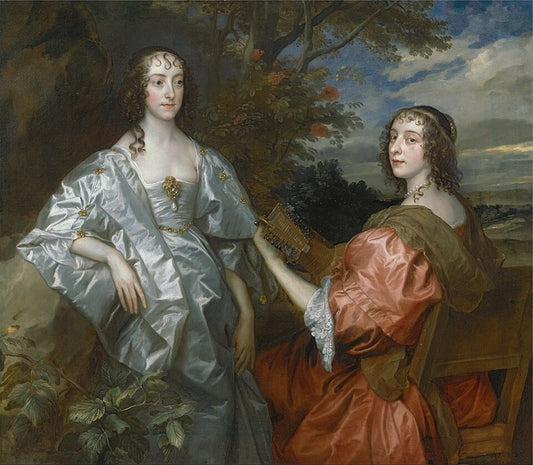 Anthony van Dyck Katherine, Countess of Chesterfield, and Lucy, Countess of Huntingdon - Hand Painted Oil Painting