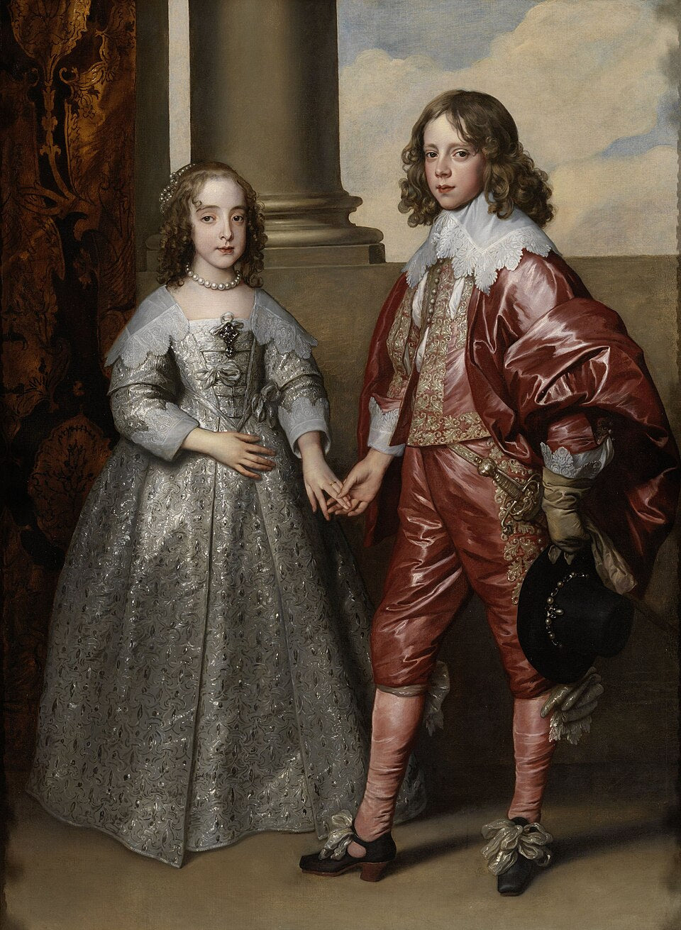 Anthony van Dyck Portrait of Mary, daughter of Charles I with her Husband the Prince of Orange - Hand Painted Oil Painting