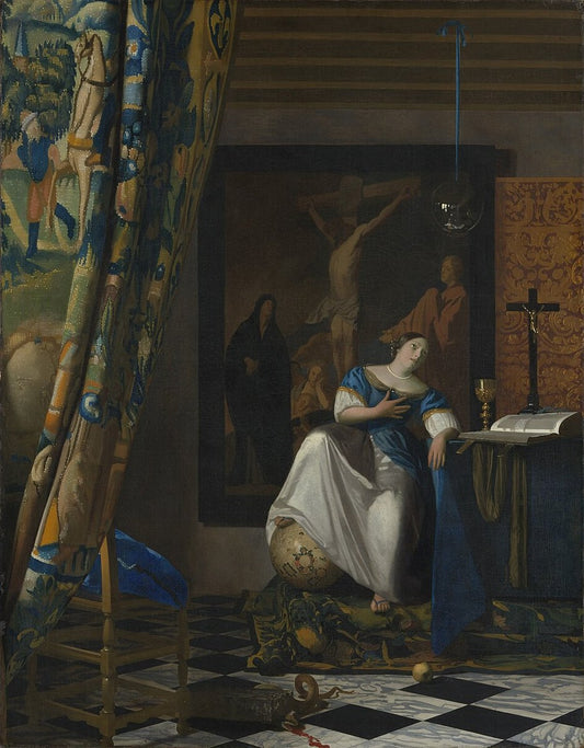 Johannes Vermeer The Allegory of Faith, also known as Allegory of the Faith - Hand Painted Oil Painting