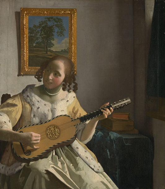 Johannes Vermeer The Guitar Player - Hand Painted Oil Painting