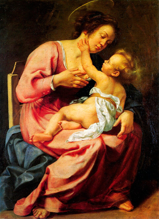 Artemisia Gentileschi Madonna and Child - Hand Painted Oil Painting