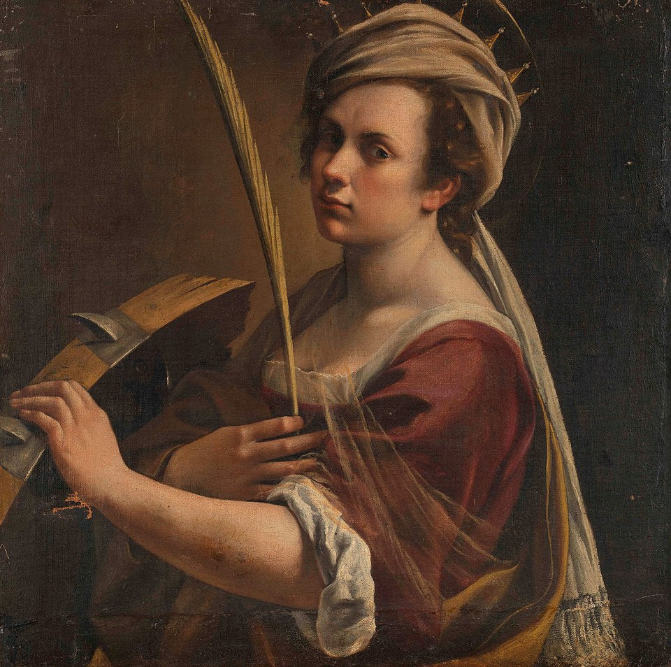 Artemisia Gentileschi Self-Portrait as Saint Catherine of Alexandria - Hand Painted Oil Painting