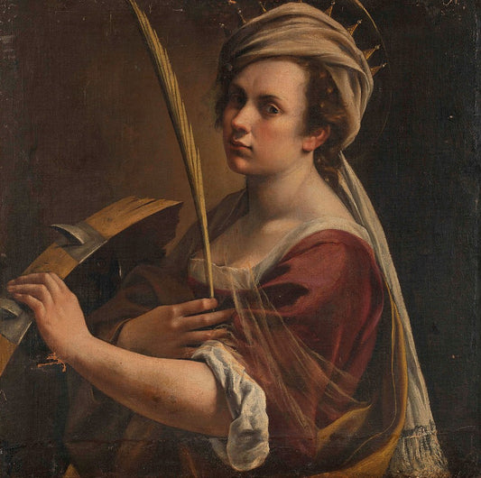 Artemisia Gentileschi Self-Portrait as Saint Catherine of Alexandria - Hand Painted Oil Painting