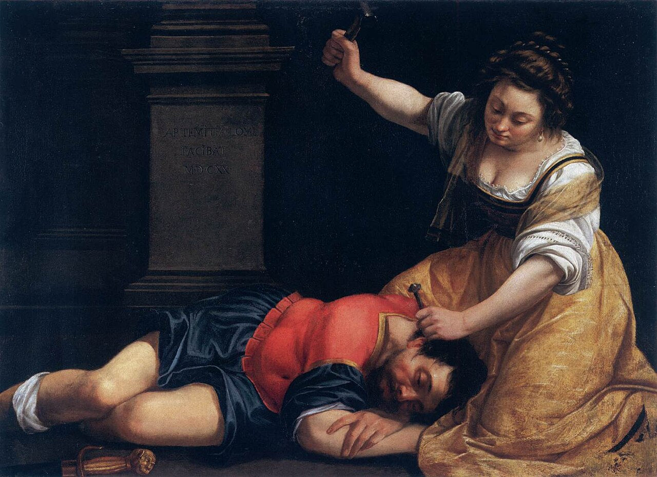 Artemisia Gentileschi Jael and Sisera - Hand Painted Oil Painting