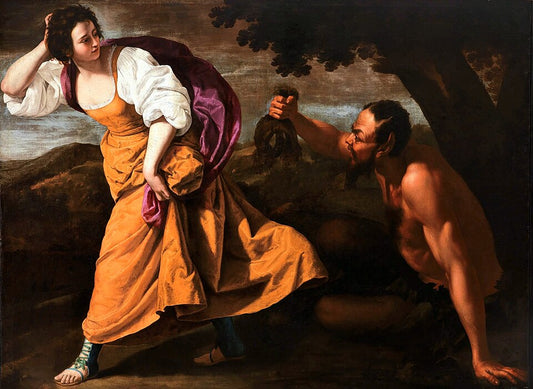 Artemisia Gentileschi Corisca and the Satyr - Hand Painted Oil Painting