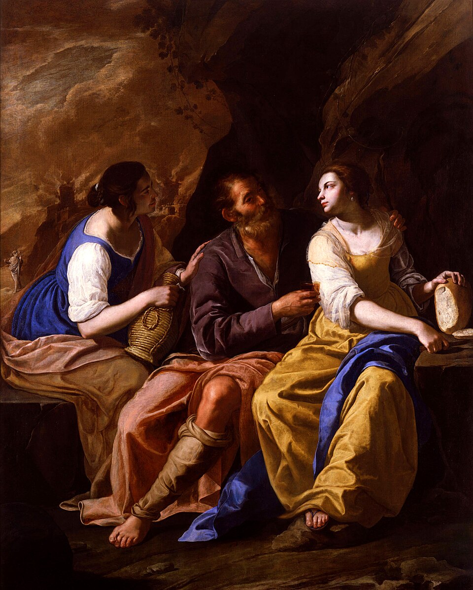 Artemisia Gentileschi Lot and his Daughters - Hand Painted Oil Painting