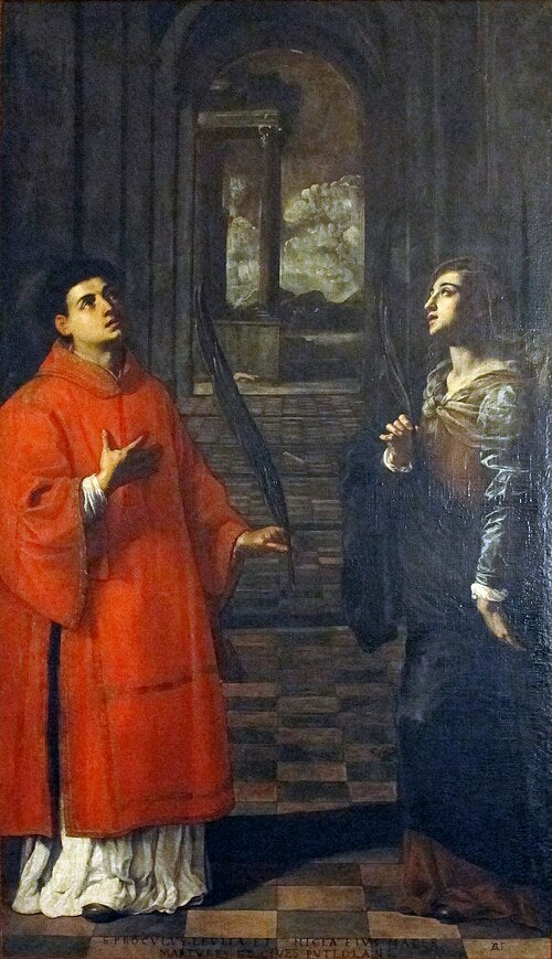 Artemisia Gentileschi Saint Proculus of Pozzuoli and his mother Santa Nicaea - Hand Painted Oil Painting