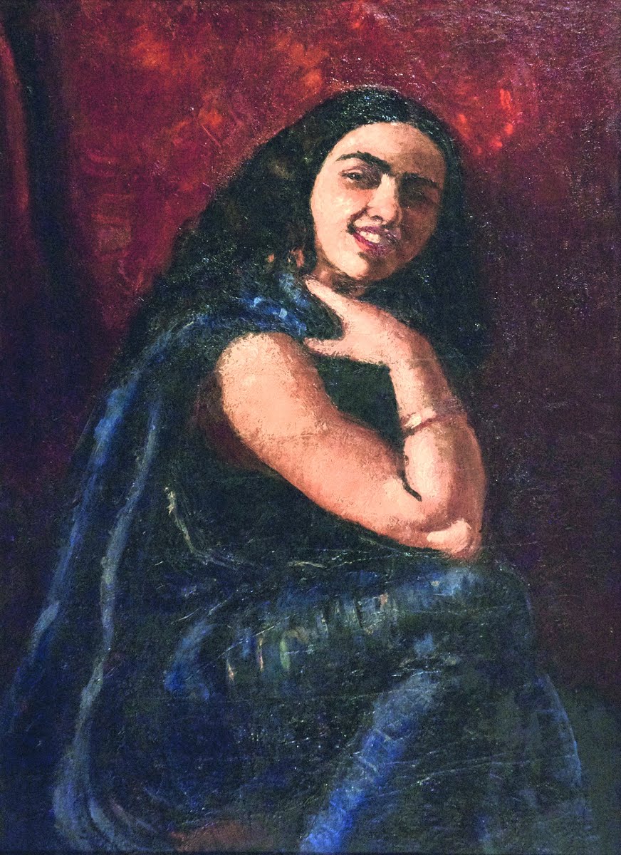 Amrita Sher-Gil Self-Portrait 6 - Hand Painted Oil Painting