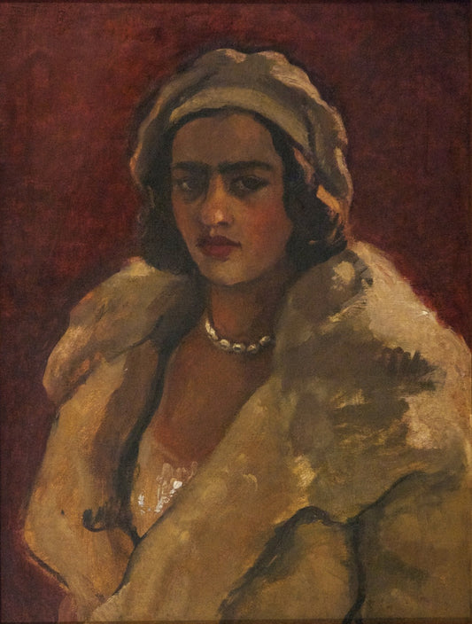 Amrita Sher-Gil Self-Portrait 9 - Hand Painted Oil Painting